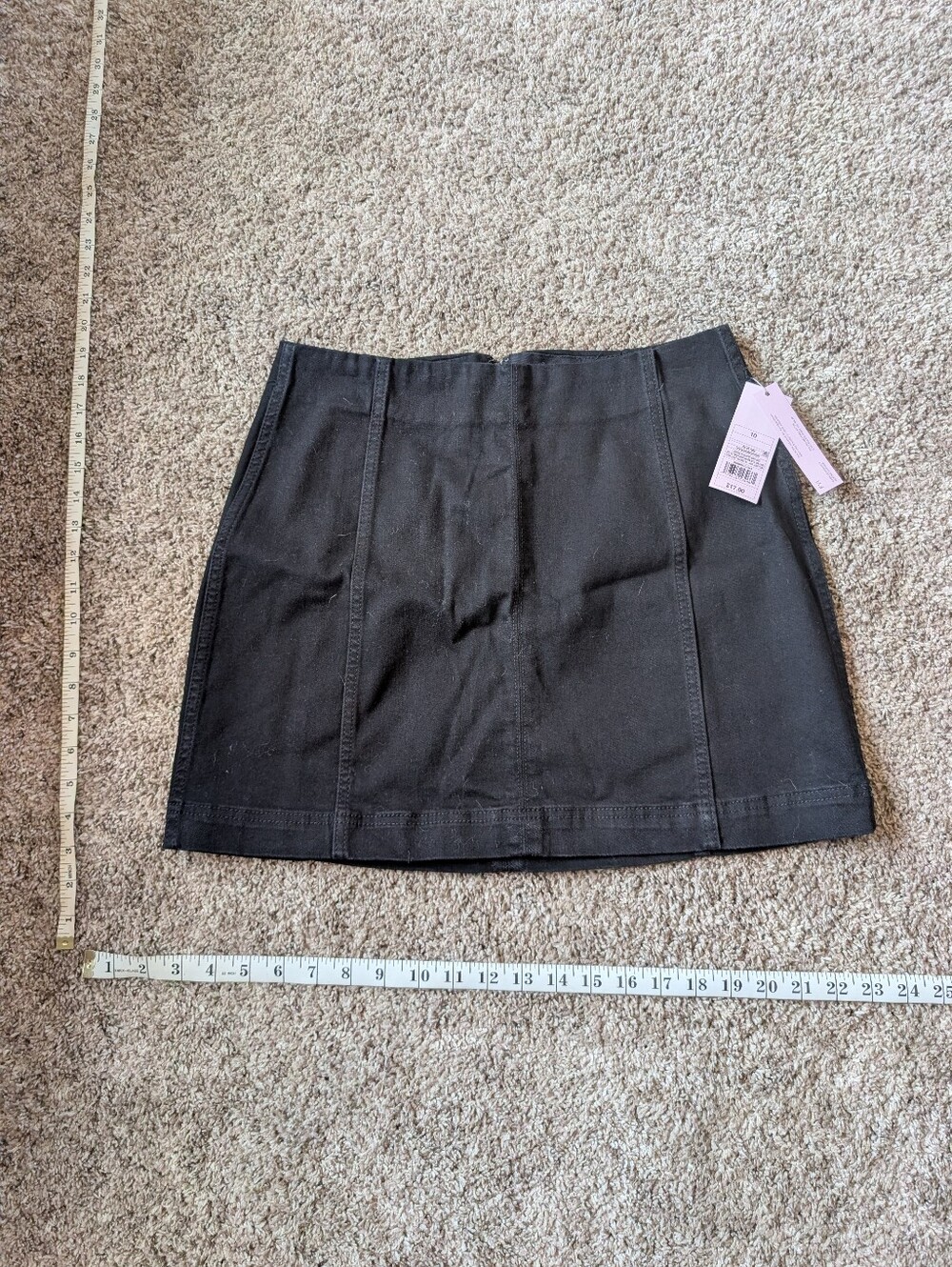 Classic Black Mini Jean Skirt - Women